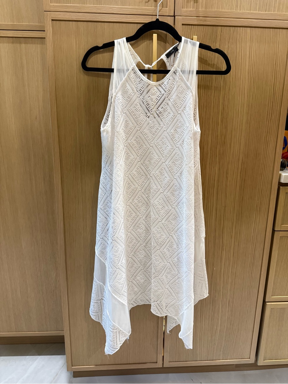 BCBGMaxAzria White Crochet Lace Detail Dress